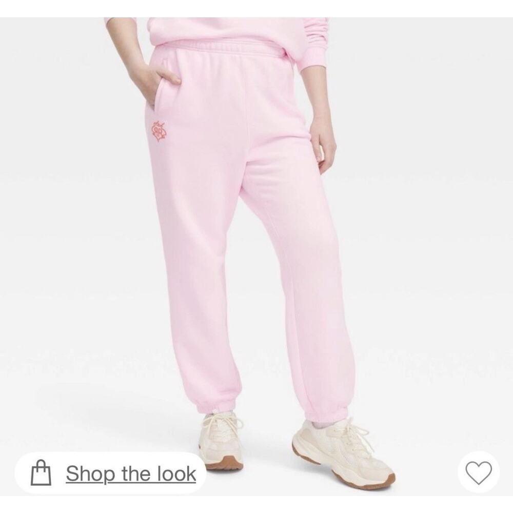 Roller Rabbit x Target Jogger Sweatpants Soft Pink XL New 100% Cotton